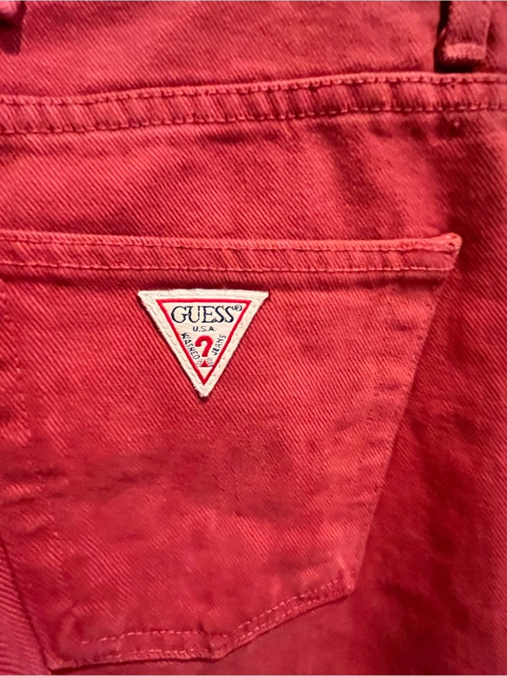 Guess High-Rise watermelon Red Jeans
